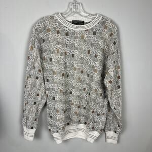 Vintage Croft & Barrow Men’s Small Crew Neck Sweater Size And 90s Geometric